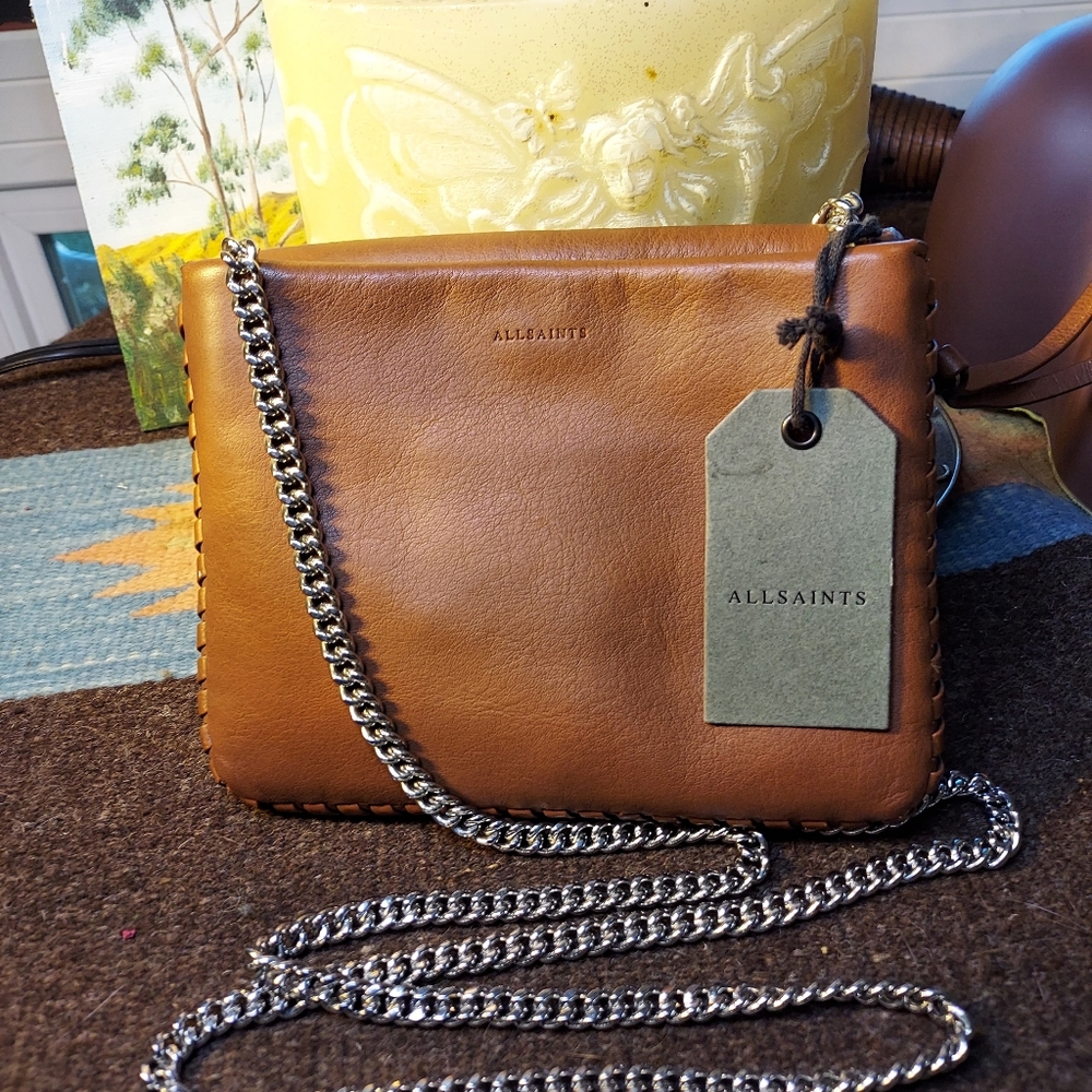 Brown All Saints Club Mini Crossbody bag